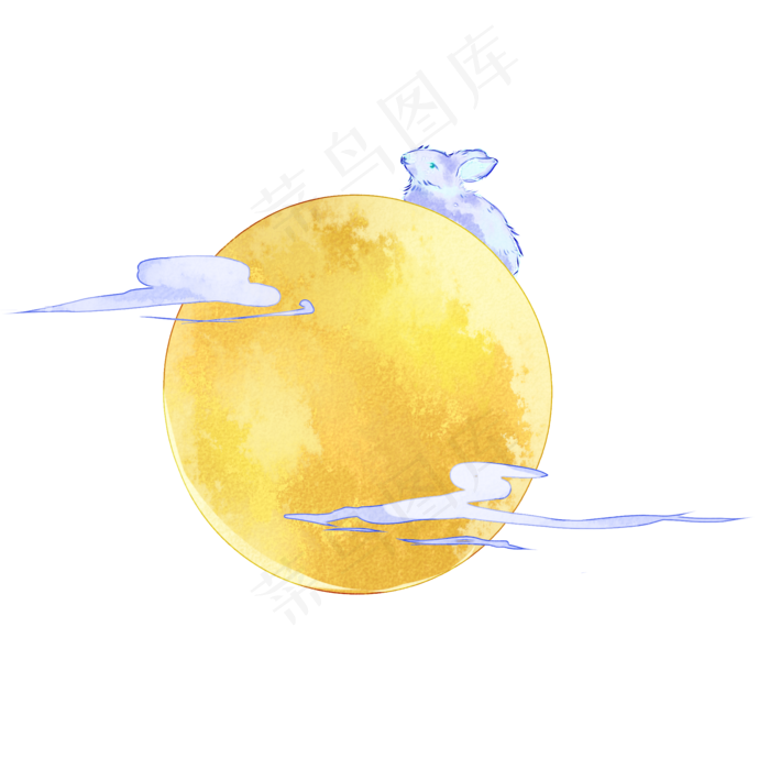 中秋节玉兔月亮(2000X2000(DPI:300))psd模版下载