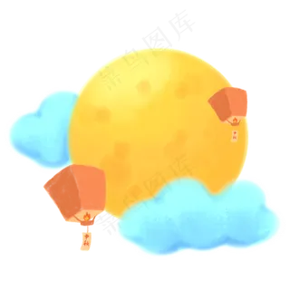 中秋节圆月亮