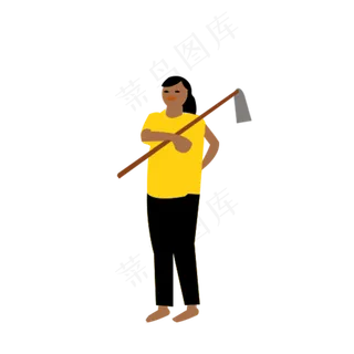 立秋手绘秋收人物