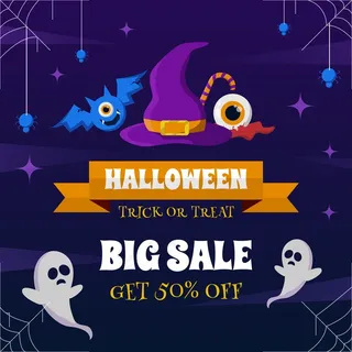 万圣节促销横幅banner