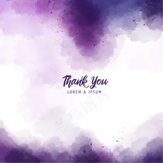 紫色抽象水彩泼墨画背景