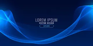 优雅的蓝色霓虹波背景