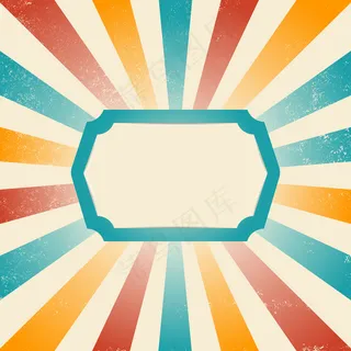 马戏团复古爆破背景上的复古徽章