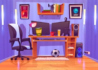 卡通游戏室插图