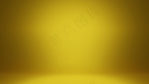 三维渲染抽象背景。光滑的金黄色带黑色渐晕