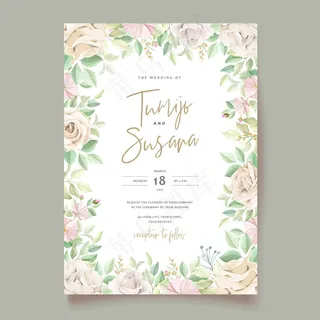 优雅的婚礼请柬套装