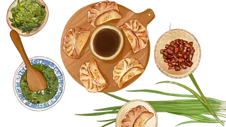 冬季立冬节气团圆美食饺子