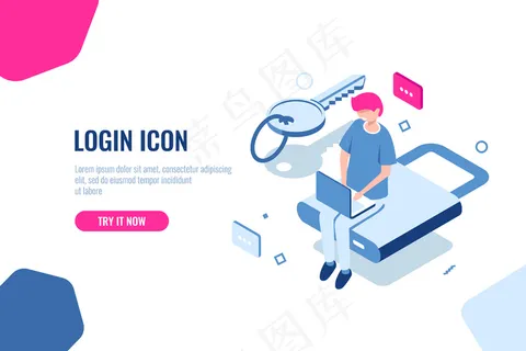 受保护的访问控制、带钥匙锁、数据安全的概念