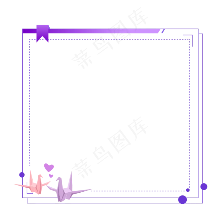 七夕新媒体边框(2000X2000(DPI:300))ai矢量模版下载