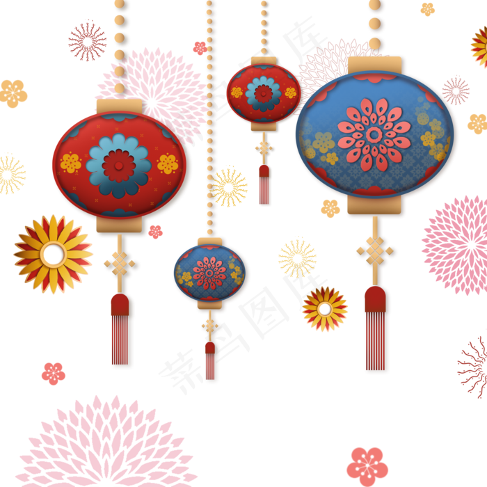 立体灯笼花雕