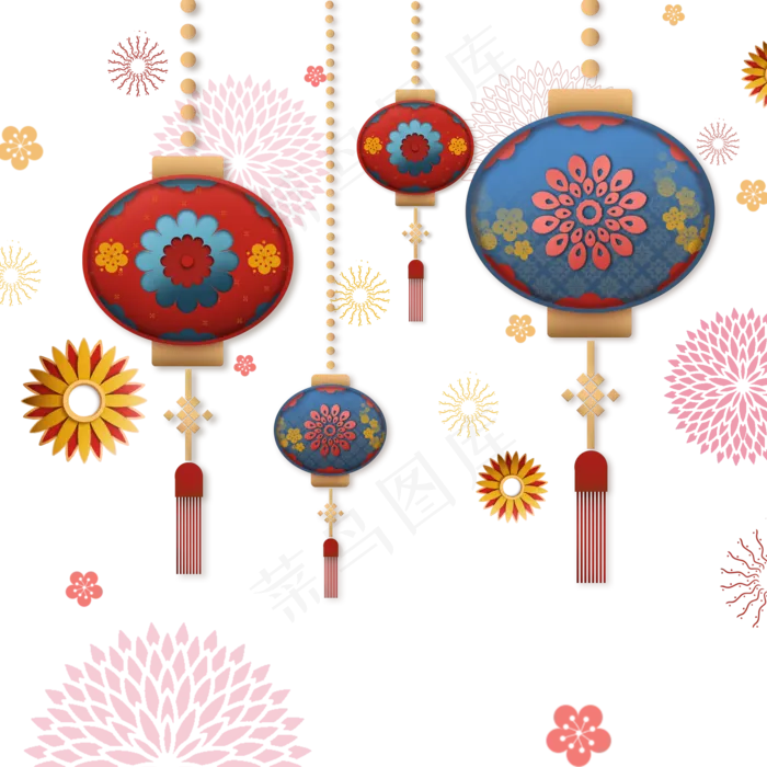 立体灯笼花雕(2000X2000(DPI:300))psd模版下载