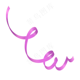 紫色唯美七夕情人节彩带丝带飘带