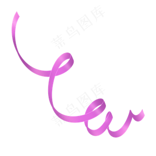 紫色唯美七夕情人节彩带丝带飘带