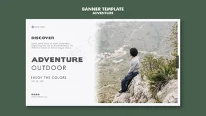 冒险横幅banner模板设计