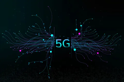 技术粒子点矢量 5g 数字企业背景