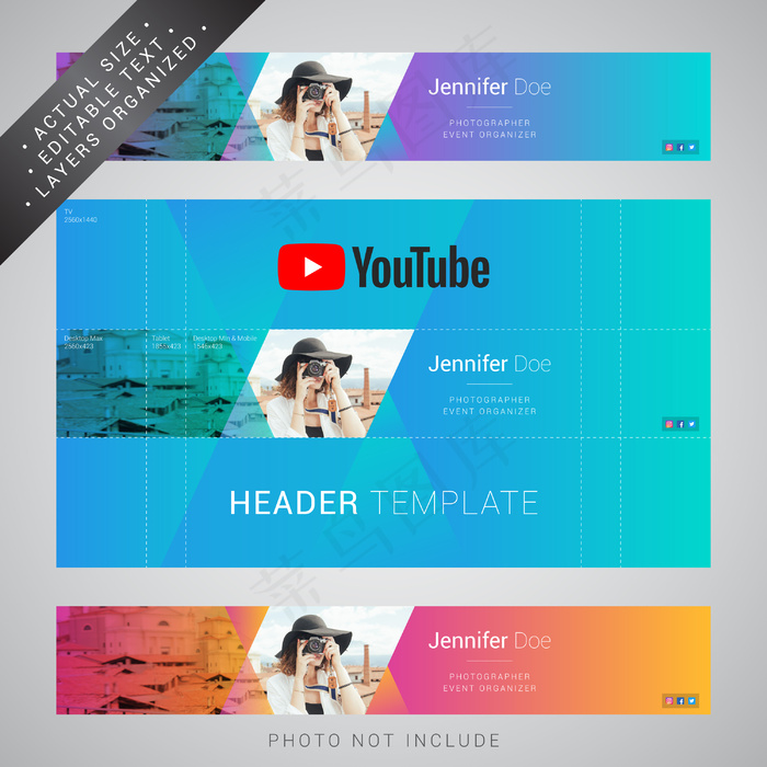 Youtube标题模板eps,ai矢量模版下载