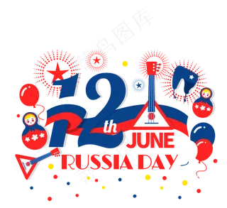 手绘俄罗斯周边元素