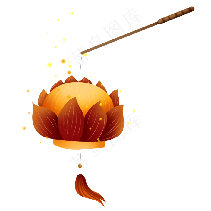 中国风荷花灯(2000X2000(DPI:300))psd模版下载