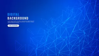 蓝色数字网络网状连接背景