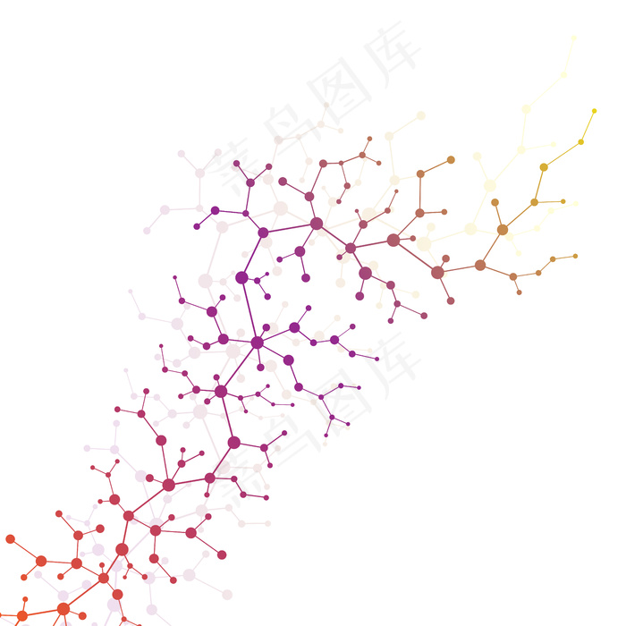 神经元和神经系统的分子概念。科学的医学研究。分子结构与粒子。横幅banner或宣传单,DM传单的科技背景分子。矢量图。