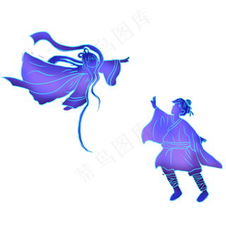 七夕荧光牛郎织女