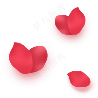 大红色浪漫七夕情人节花瓣