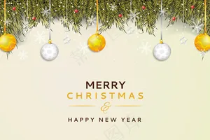 优雅风格的逼真圣诞背景