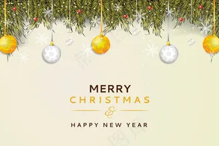 优雅风格的逼真圣诞背景