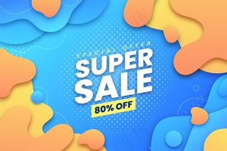 彩色渐变销售背景