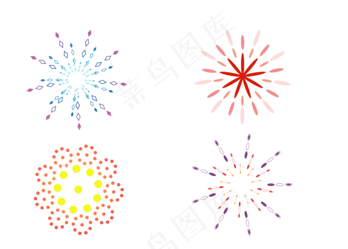 撞色烟花光效