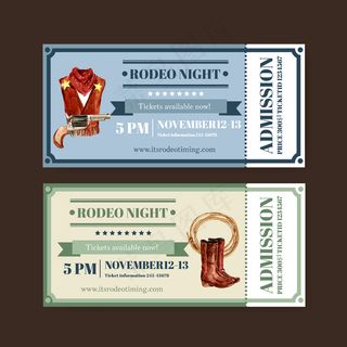 牛仔票配牛仔装，枪，绳子