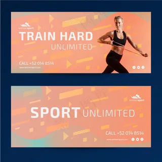 健身横幅banner模板