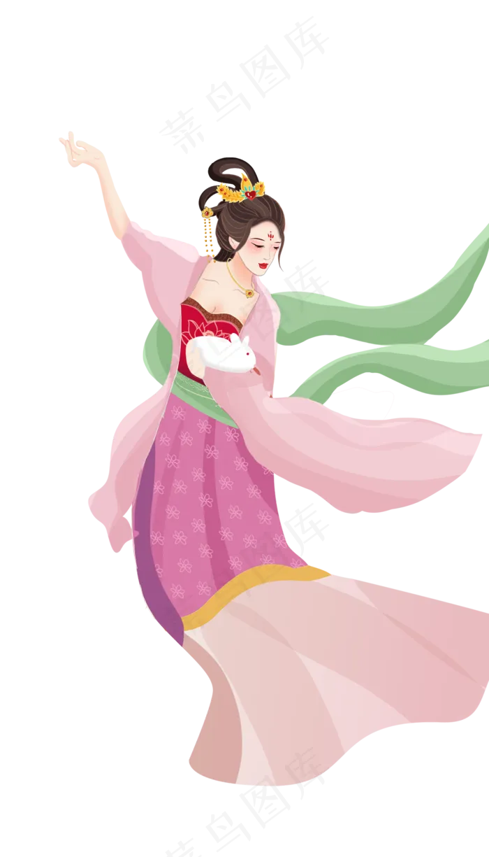 中秋节古装神话嫦娥(2000X3500(DPI:300))psd模版下载