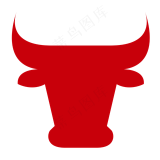 红色扁平化牛头