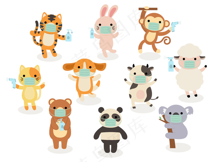 一大群孤立的动物。