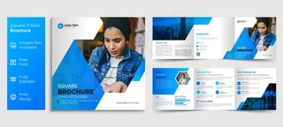 创意商业广场三折页宣传册模板设计