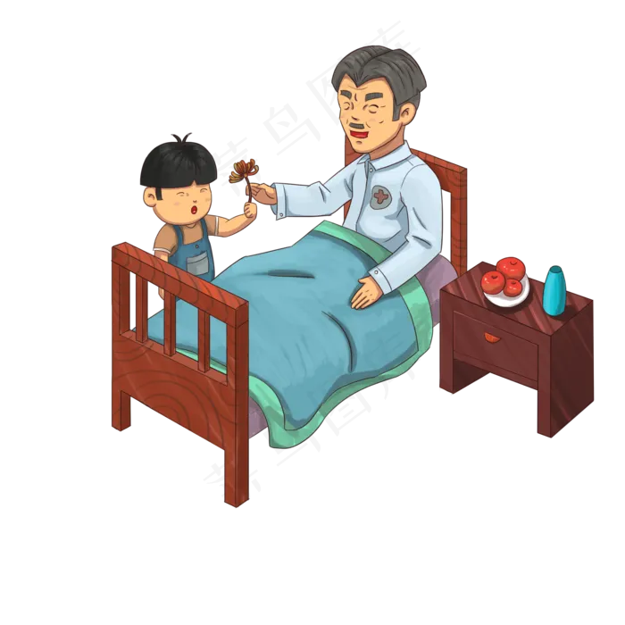 重阳节看望生病老人