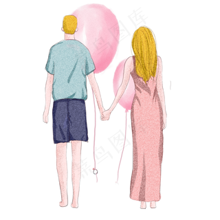 情侣七夕情人节商用元素