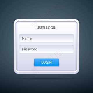 登录表单页。插图。