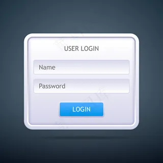 登录表单页。插图。