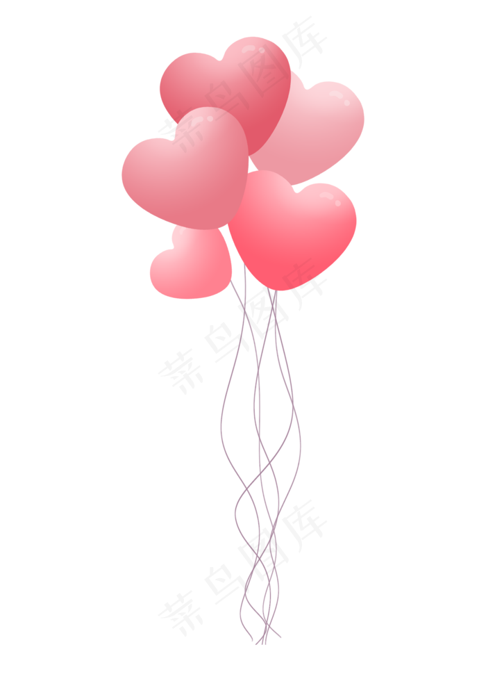 七夕节粉色气球