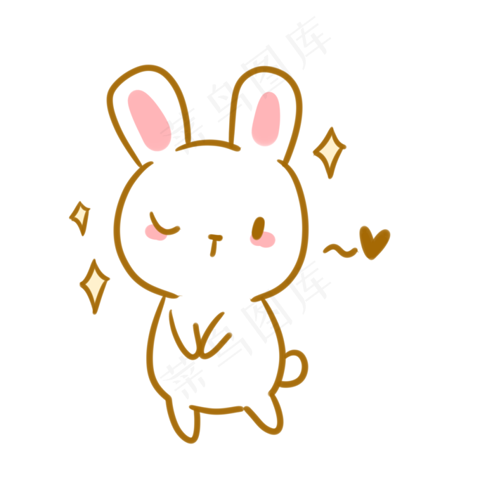 中秋玉兔抛媚眼表情