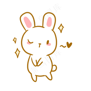 中秋玉兔抛媚眼表情