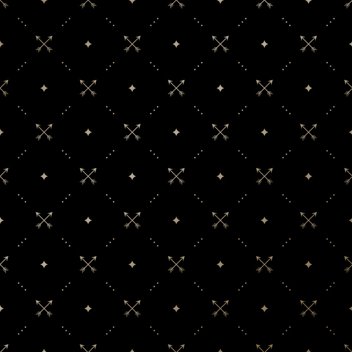 无缝金色十字箭头图案
