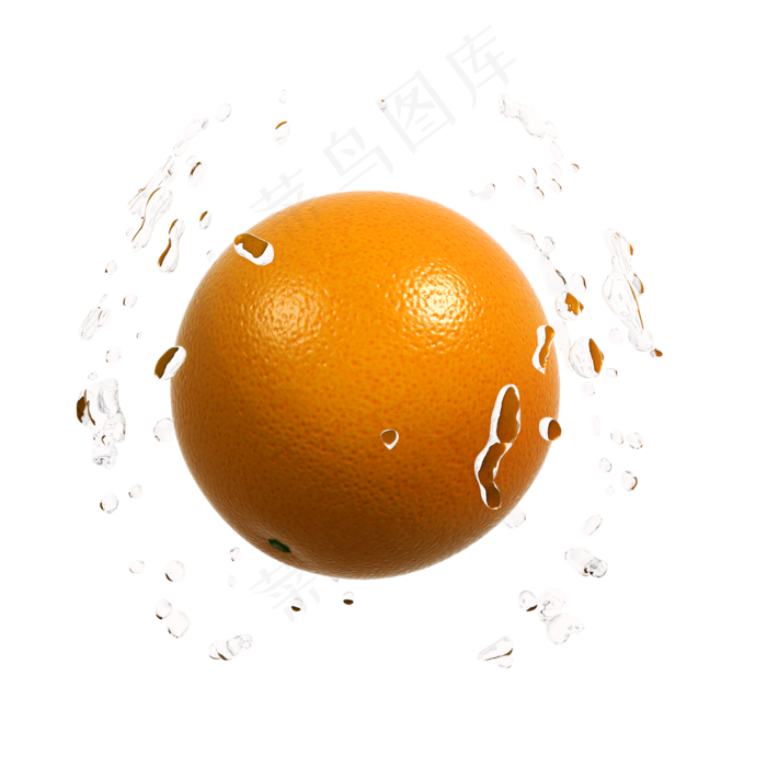 质感橙子png图(2000X2000(DPI:300))psd模版下载