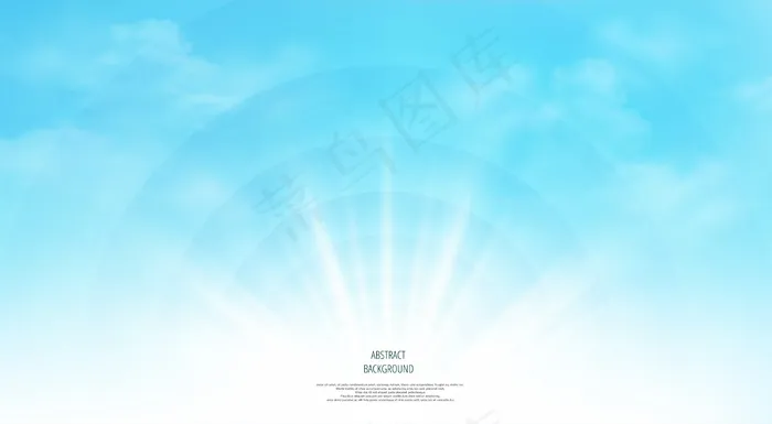 以云彩为背景的晴朗蓝天全景图。eps,ai矢量模版下载