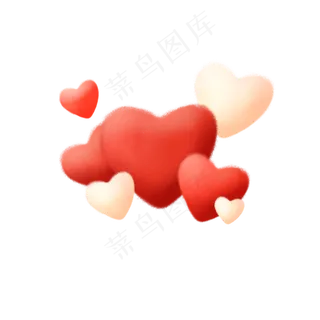 情人节粉色立体爱心