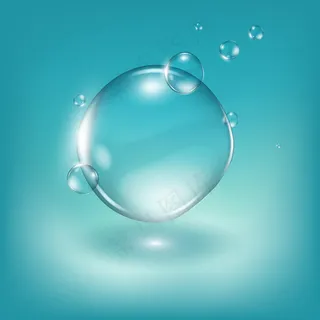 水滴写实插图。 水滴写实插图。