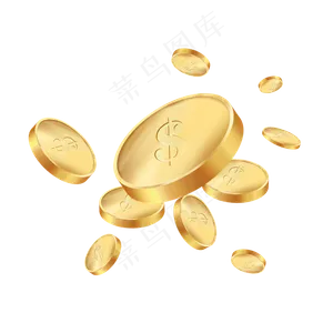 金色游戏币元素
