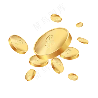 金色游戏币元素